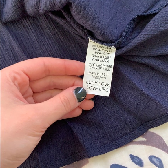 Lucy Love Navy Tank - Picture 3 of 4